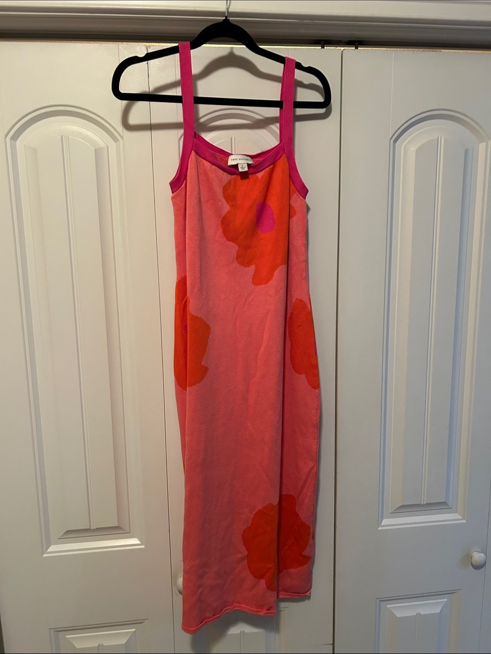 Bright Pink & Orange Floral Maxi Slip Dress